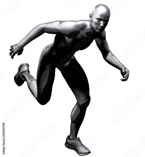 3d rendered illustration of a male running