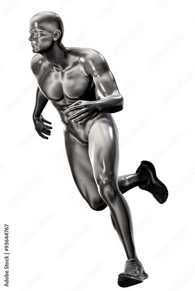 Fototapeta premium 3d rendered illustration of a male running
