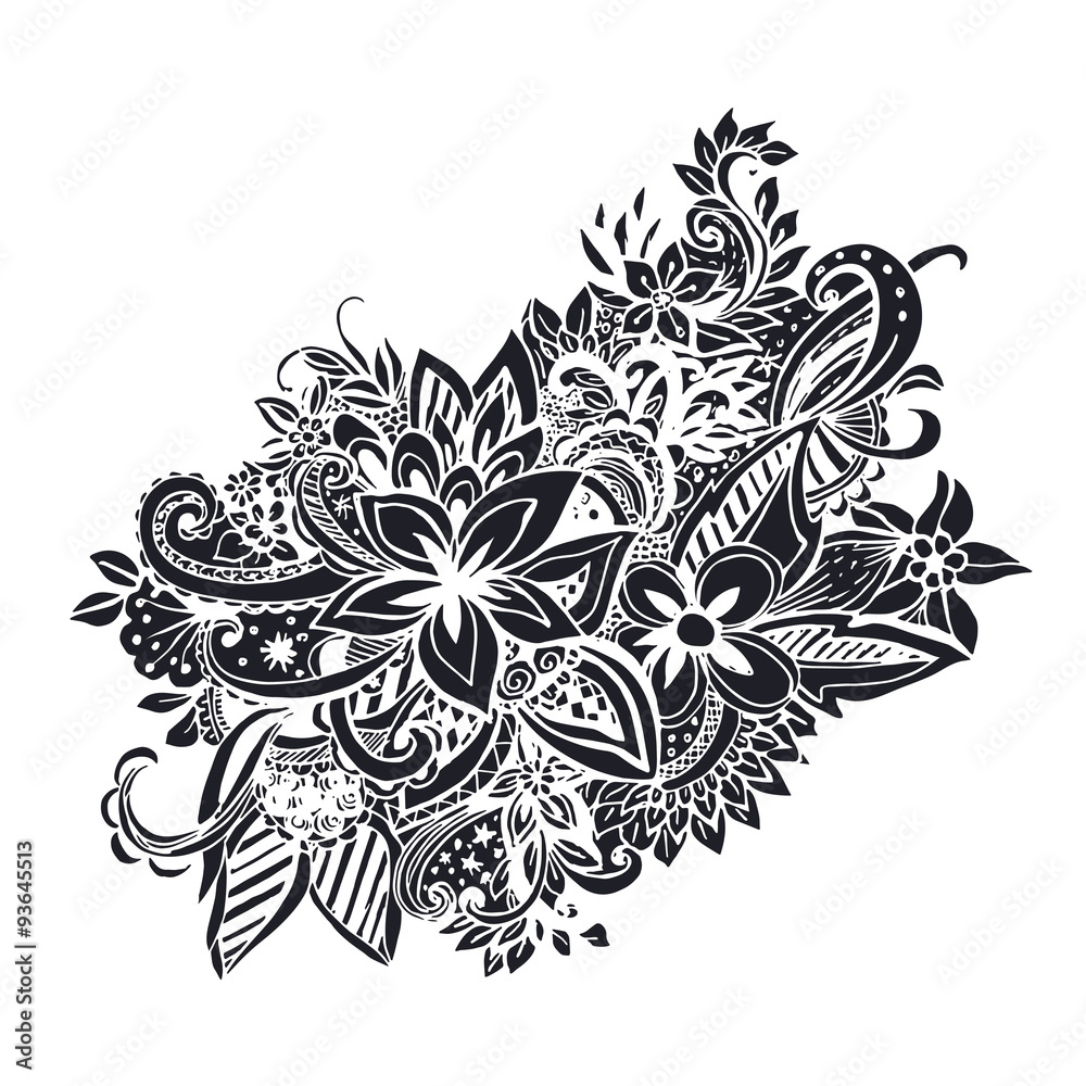 Uncolored hand drawn lined pattern Uncolored hand drawn lined pattern