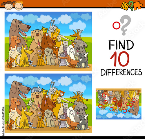 differences task for preschoolers