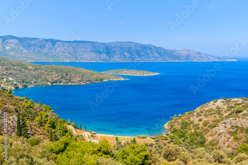 View of beautiful bay with beach and houses on coast of Samos island, Greece © pkazmierczak