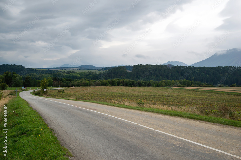 road to mountains, Tatras
