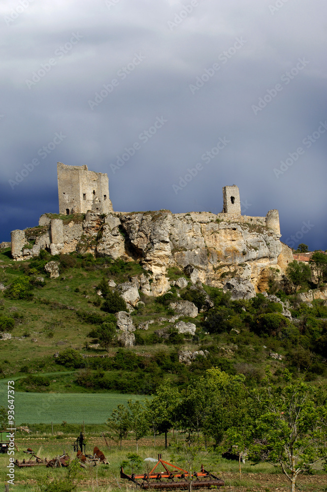 ruins of Castle ,Catalañazor, Soria province, Spain