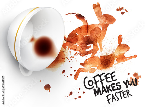 Poster wild coffee rabbit