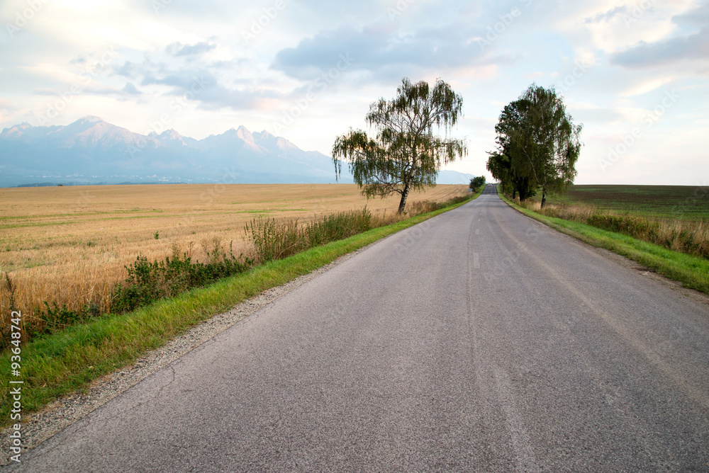 sunrise over a road to High Tatra mountains
sunrise over a road to High Tatra mountains
