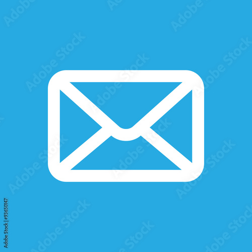 white email button icon on a blue background