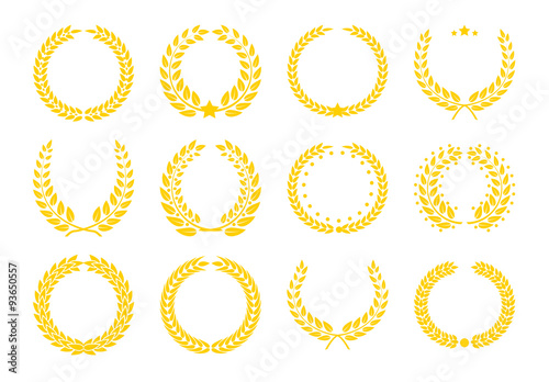 Champions trophy icons. Vector illustration.