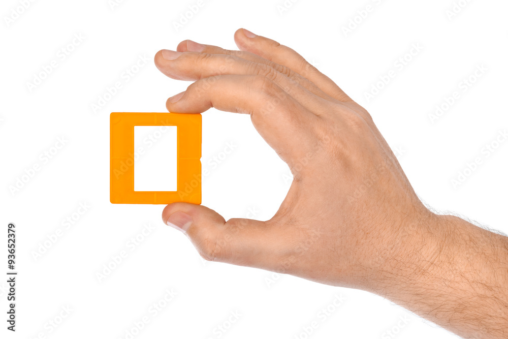 Photo frame for slide in hand Photo frame for slide in hand