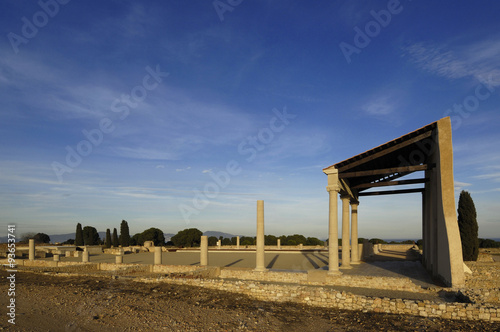 forum in ruins of Empuries, Girona, Spain