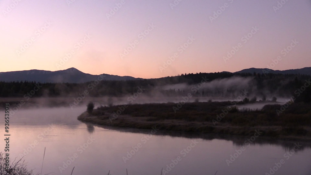 Sunrise at Oxbow Bend Teton N.P.