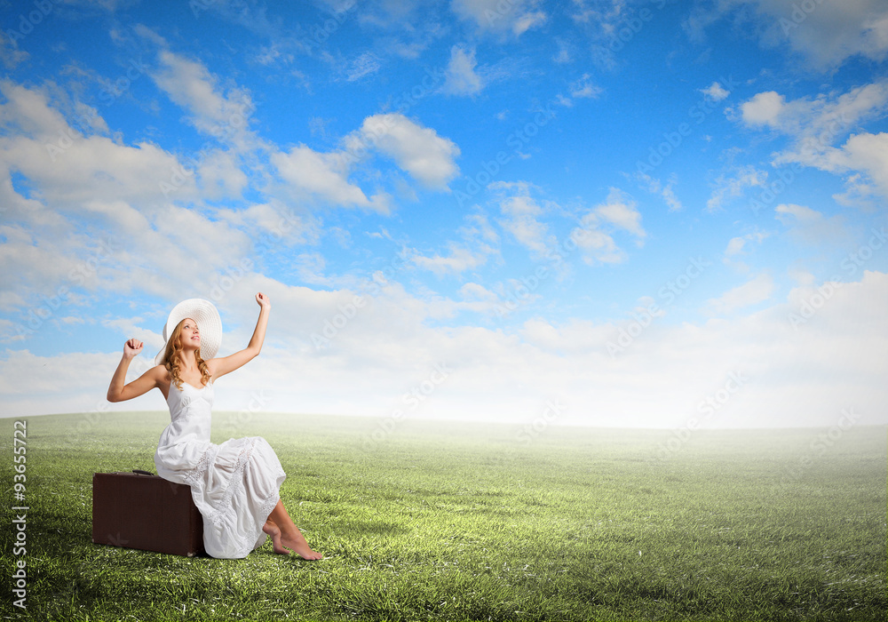 She is traveling light