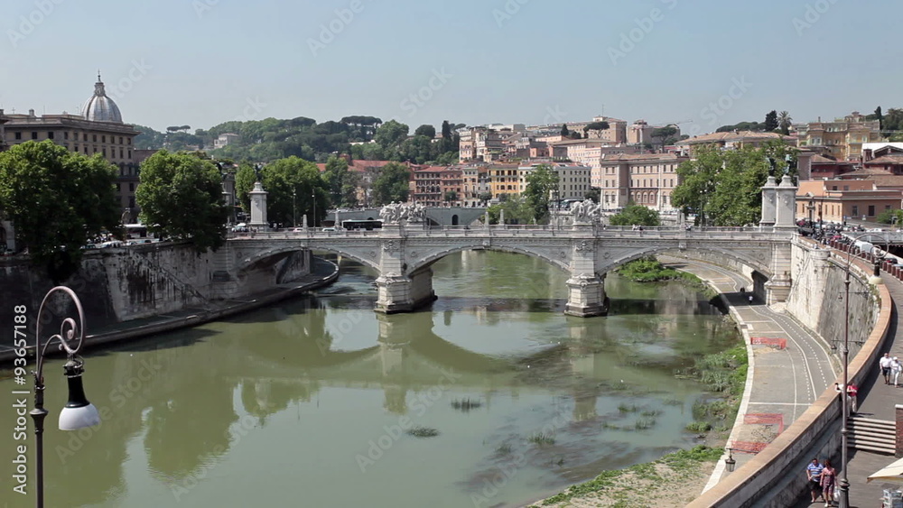 Rome Tibe River bridge fast TL P HD 0462 Rome Tibe River bridge fast TL P HD 0462