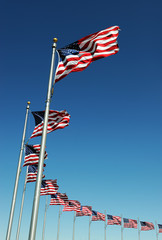 US flag waving in the wind