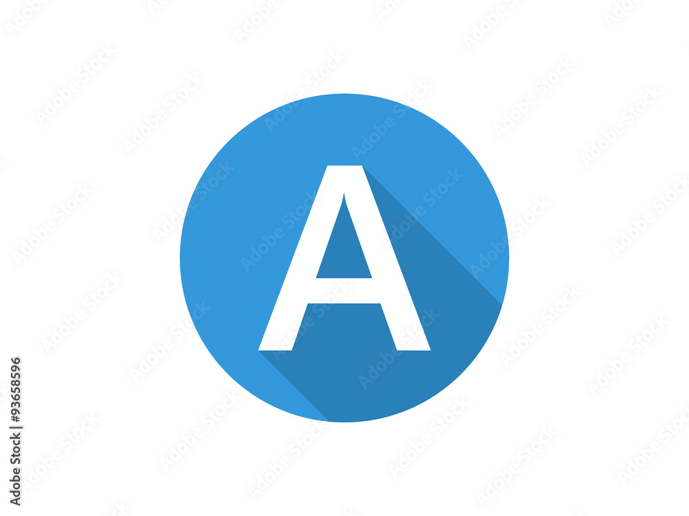 A Letter Flat Circle Icon A Letter Flat Circle Icon