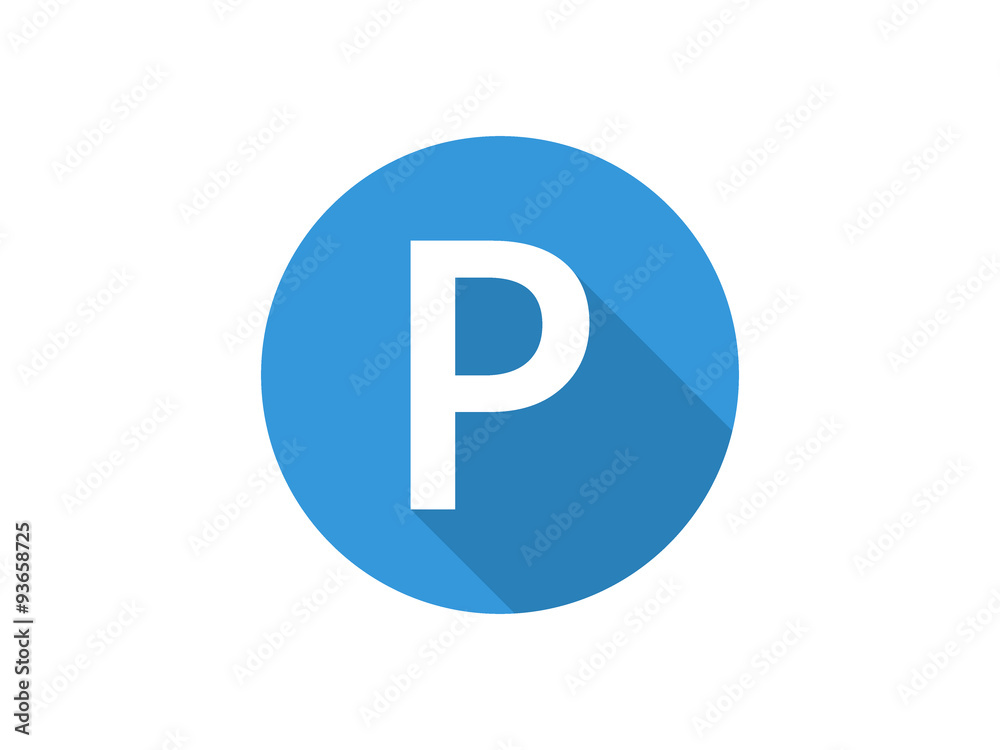 P Letter Flat Circle Icon P Letter Flat Circle Icon