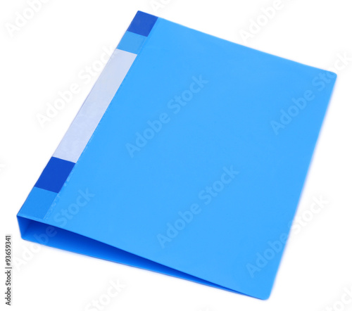 Blue plastic folder