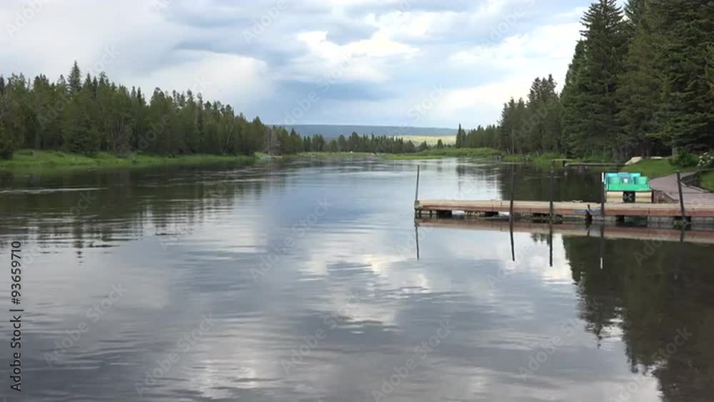 Henry Fork River boat dock Island Park Idaho 4K Henry Fork River boat dock Island Park Idaho 4K
