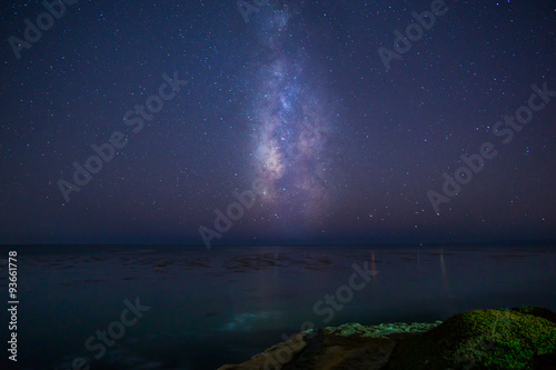 Milky Way over the Pacific ocean, California © maislam