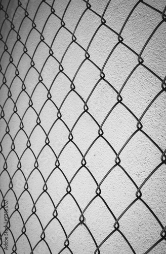 black and white steel net