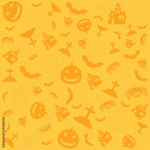 Happy Halloween background. Orange background.