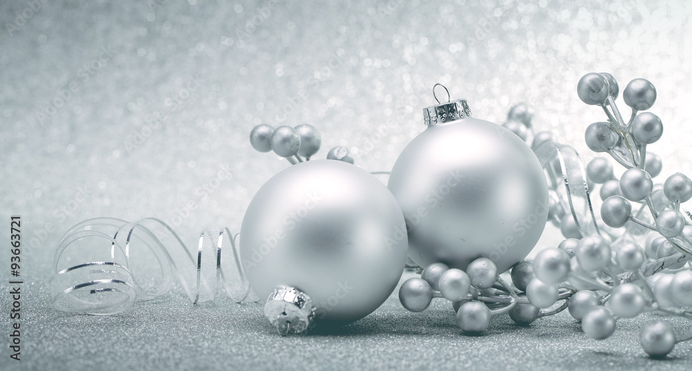 Silver Christmas balls Silver Christmas balls