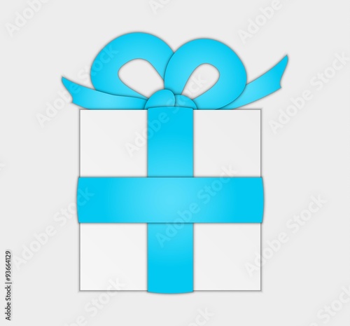 present with blue ribbon