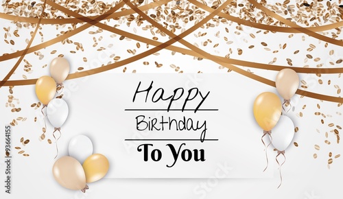birthday card with balloons
