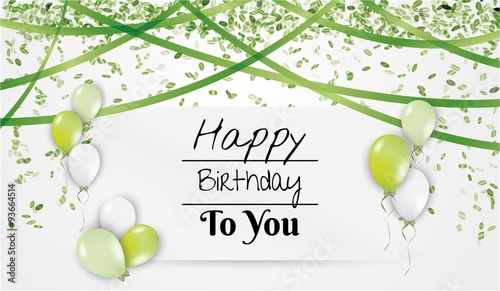 birthday card with balloons