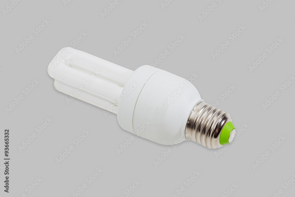 Compact fluorescent lamp on a gray background Compact fluorescent lamp on a gray background
