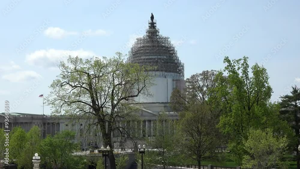 United States Capitol Building through trees 4K 036 United States Capitol Building through trees 4K 036