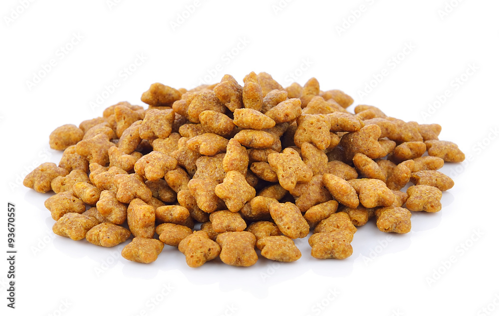 cat food on white background cat food on white background