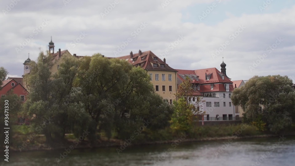 Danube river in Regensburg, Bavaria, Germany Danube river in Regensburg, Bavaria, Germany