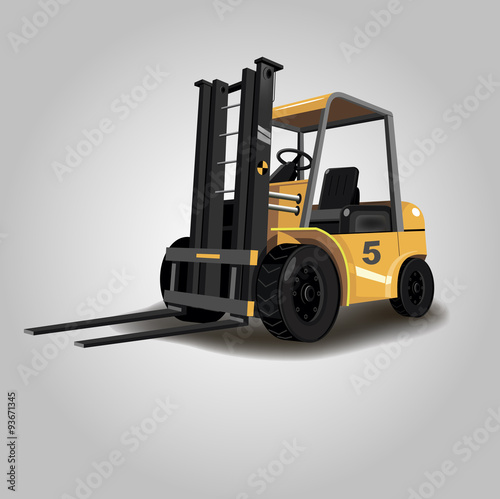Forklift. Warehouse forklift. 