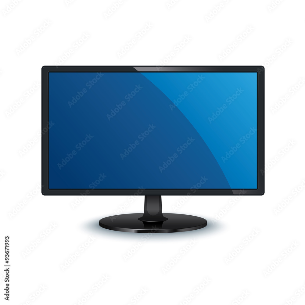 vector computer monitor wide screen isolated on white background vector computer monitor wide screen isolated on white background