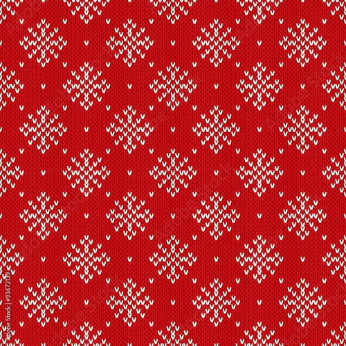 Winter Holiday Seamless Knitting Pattern. Christmas and New Year Background