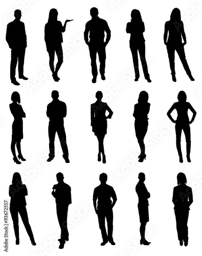 Set Of People Vector Silhouettes