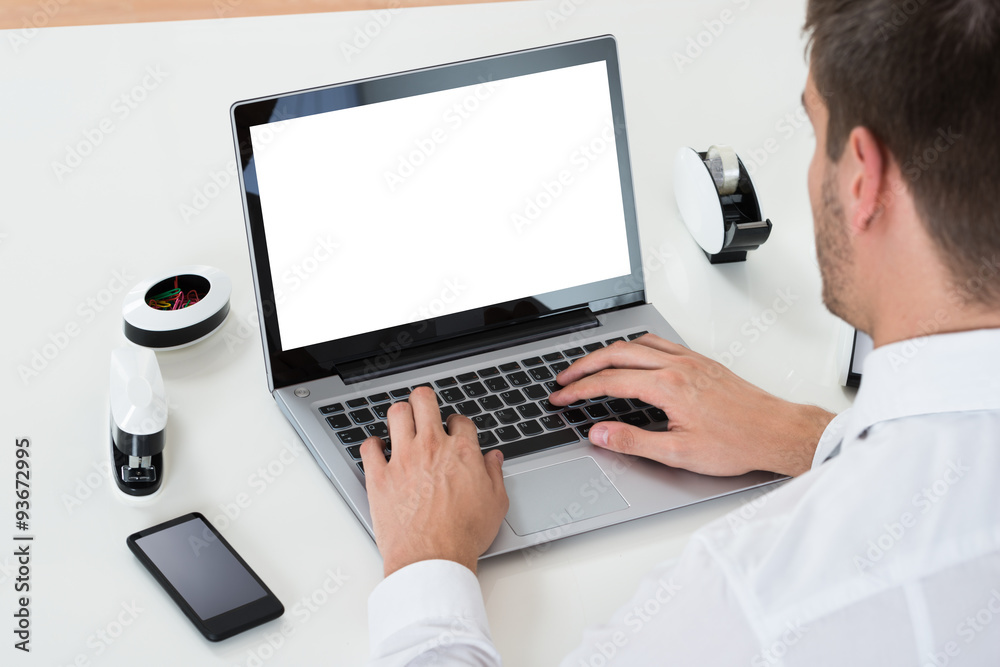 Businessman Working On Laptop Businessman Working On Laptop