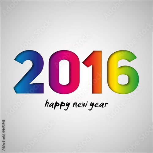 Happy new year, 2016, Vector Illustration