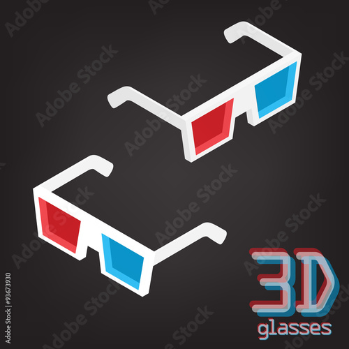 3d glasses vector