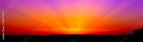 Template di un tramonto rosso viola photo