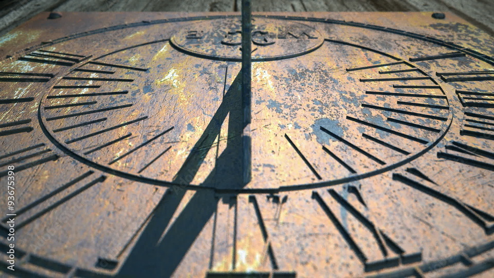 sundial slight timelapse panning above clouds