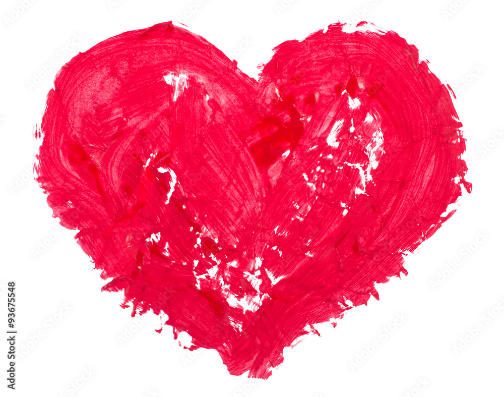 watercolor heart isolated on white background