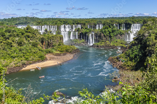 Upper view of the at Iguazu Falls   Brazil