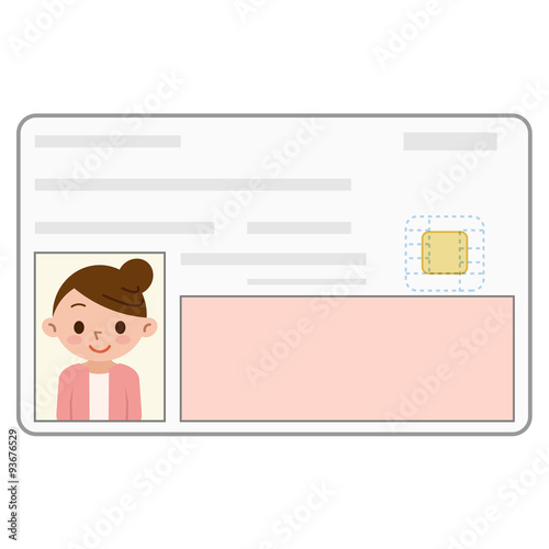 身分証明書　カード　女性