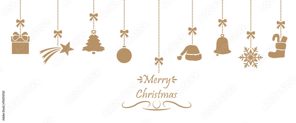 Weihnachtsdekoration - Merry Christmas (Gold)
