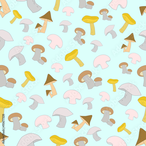 Mushroom pattern vector illustration