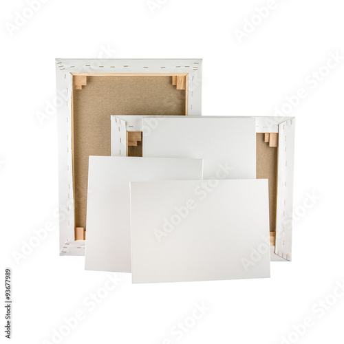 Gallery wrapped blank canvas on wooden frame - stretcher bar fra