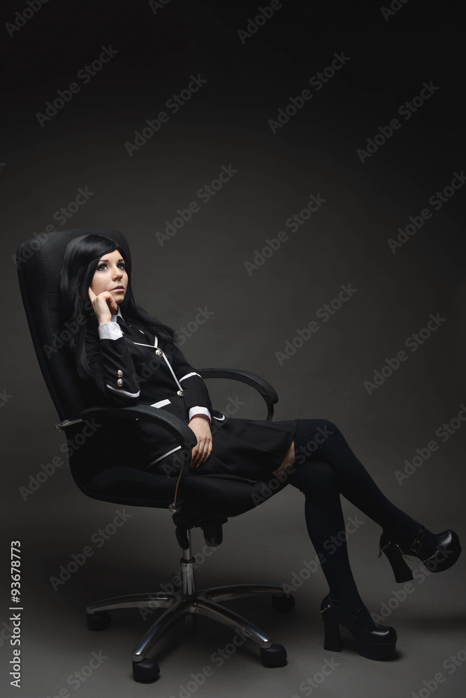 girl  ln formal suit