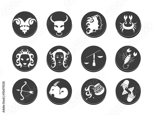 Zodiac tattoo stencil vector illustration