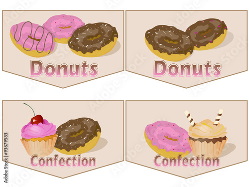 Donuts and confectionary vector illustration